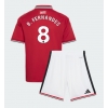 Koszulka piłkarska Manchester United Bruno Fernandes #8 Strój Domowy dla dzieci 2026-27 tanio Krótki Rękaw (+ Krótkie spodenki)